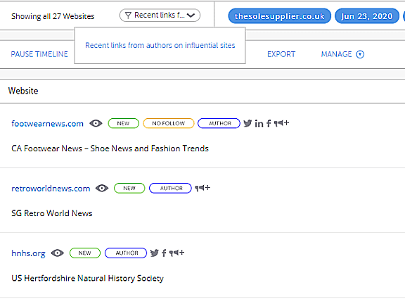 New Influential Backlinks